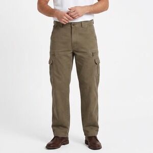 Perry Ellis America Mens 30x30 Brown Cotton Cargo Utility Pants Straight Leg